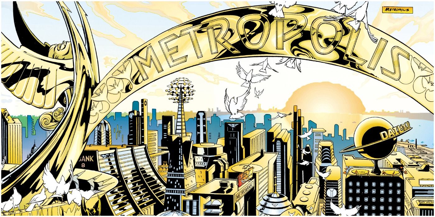 The sun shines over DC Comics Metropolis