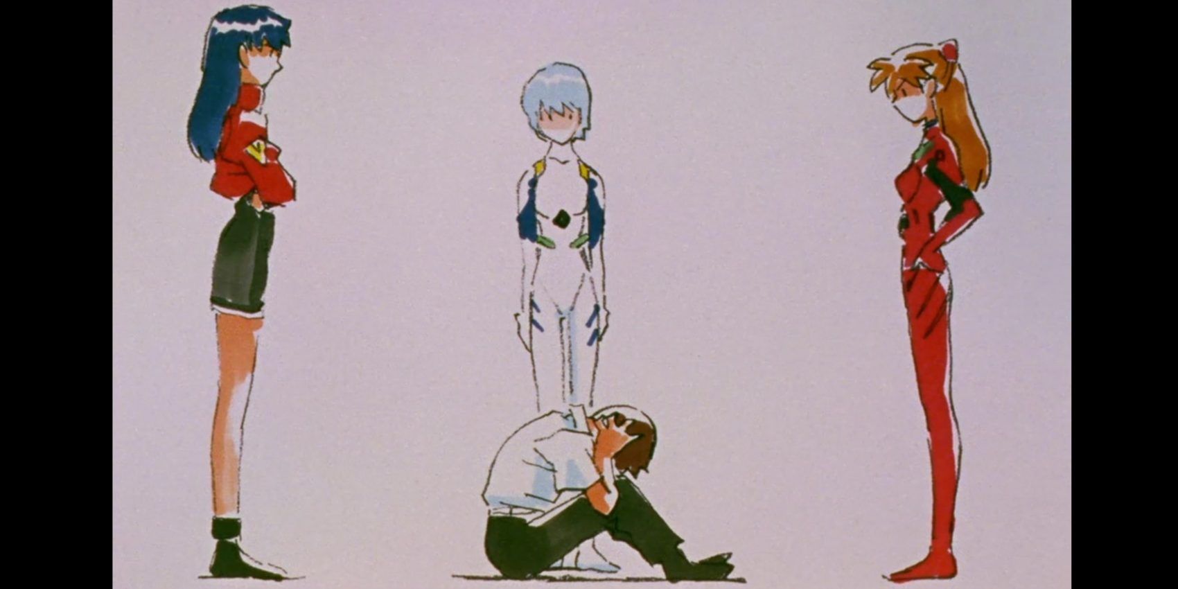 Misato Rei Shinji Asuka Neon Genesis Evangelion
