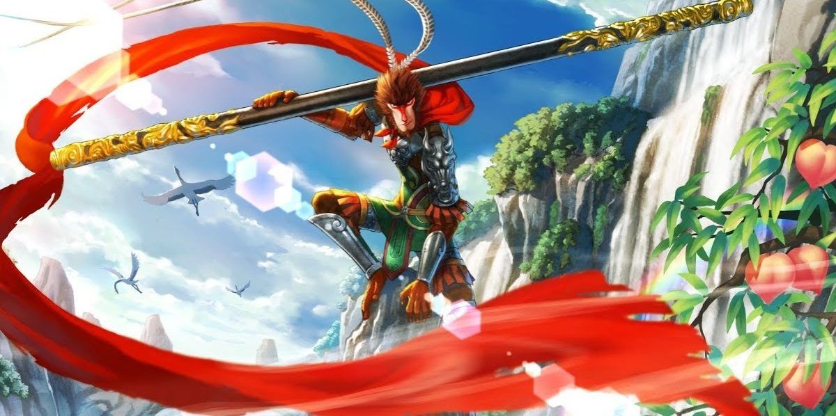 The protagonist from Monkey King: Hero Is Back crouching on a rock.