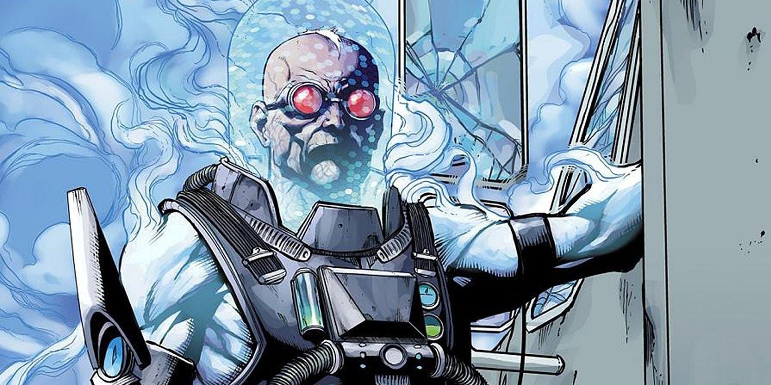 Mr. Freeze Stands At The Door Of A Truck