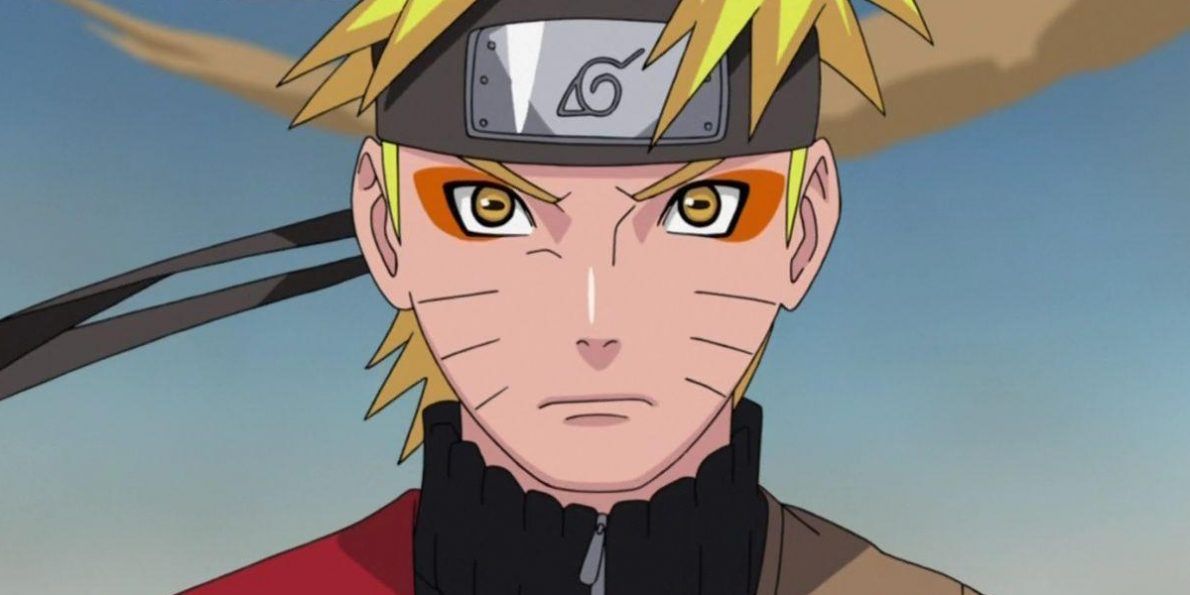 Naruto Uzumaki looks determined and serious