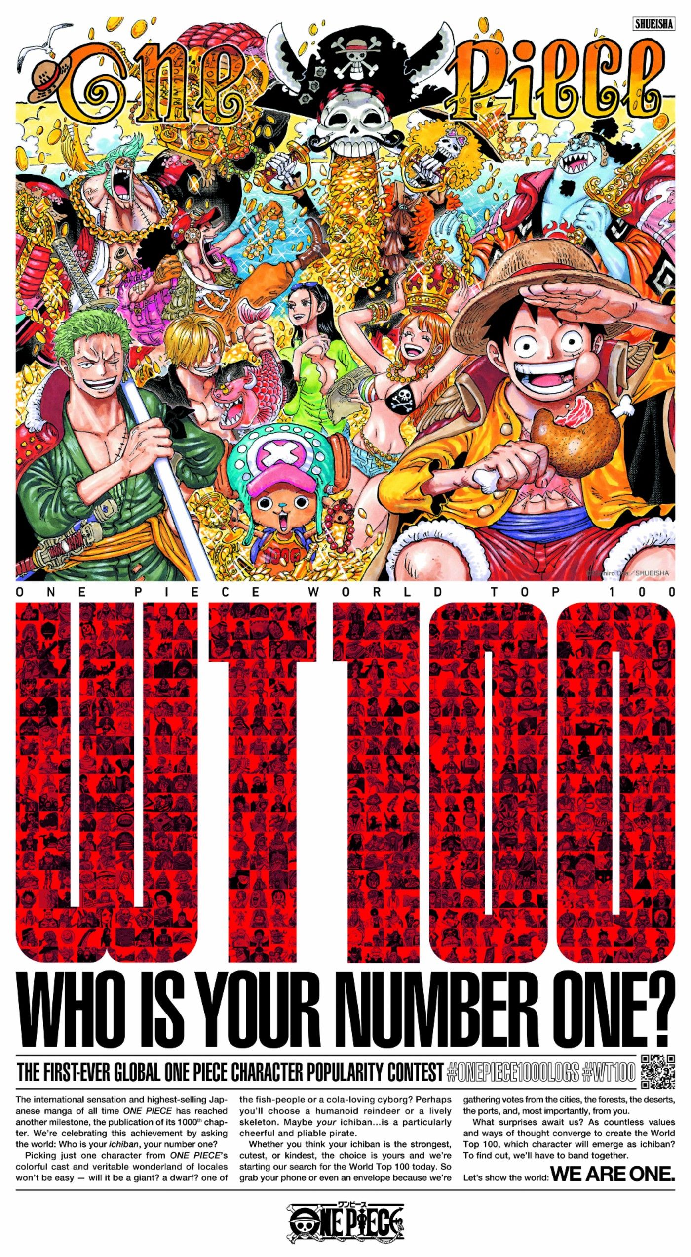 One Piece comemora o milésimo '1000°' episódio com votação dos fãs para o personagem mais popular 1