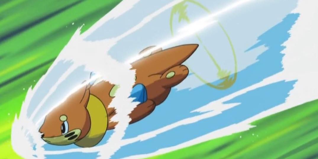 Anime Pokemon Ash's Buizel Water Attack