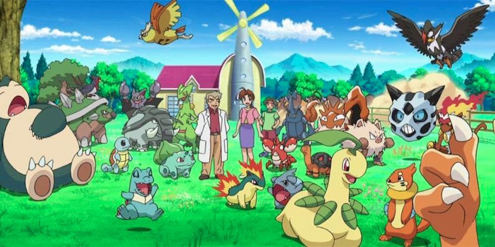 All of Ash's Pokemon at Professor Oak's Lab in Pokemon anime