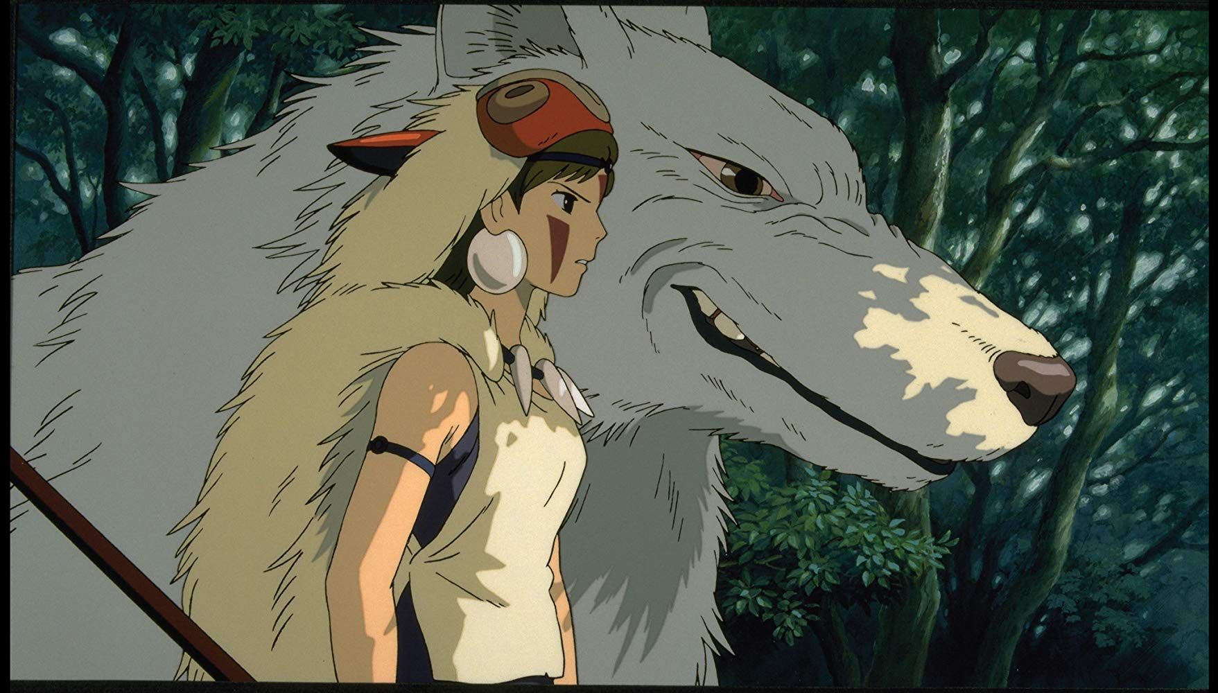 san of princess mononoke with her wolf