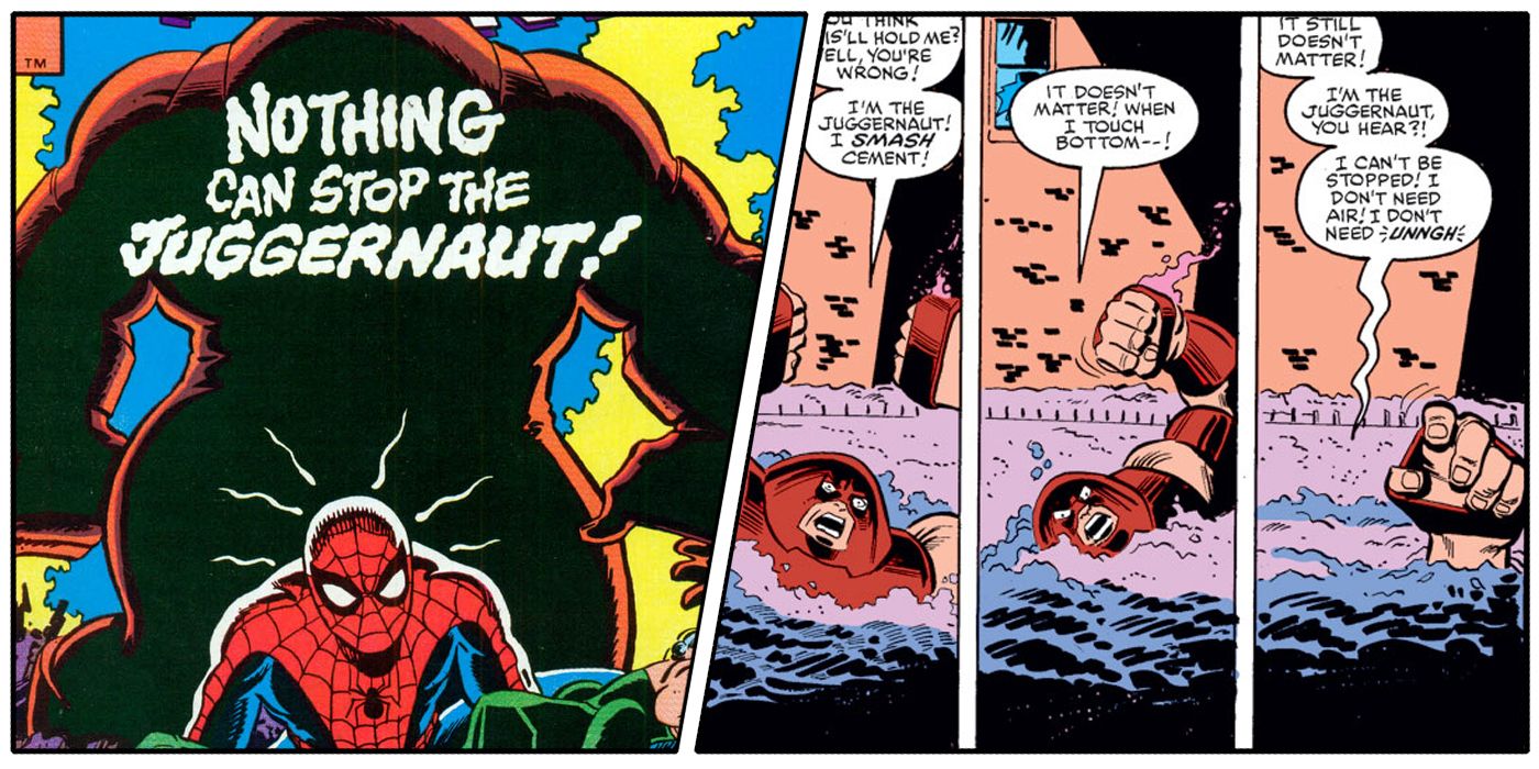 Spider-Man Traps Juggernaut In Cement
