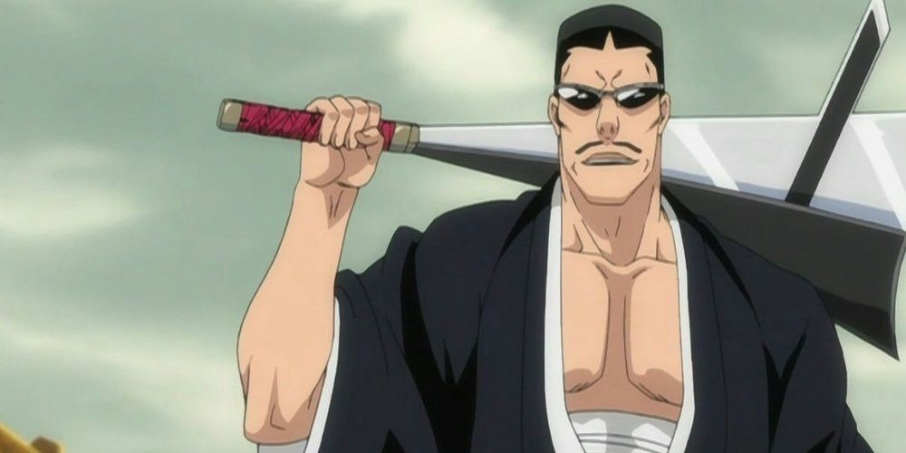 tetsuzaemon iba holding his sword bleach