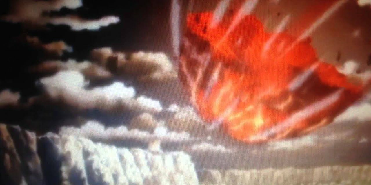 Sasuke destroys meteor