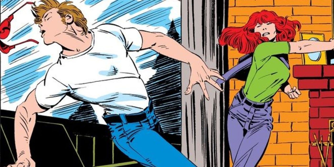 Scott Summers getting slapped by Madelyne Pryor in X-Men