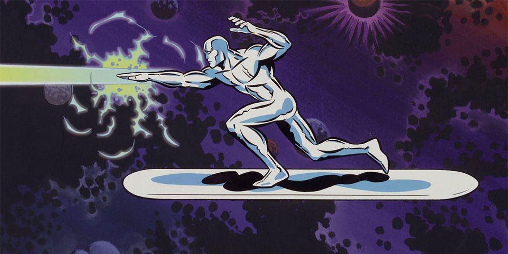 Silver Surfer flies in his Marvel animated series