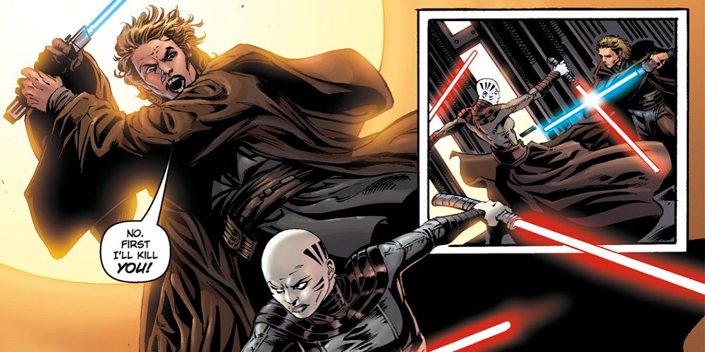 In Star Wars Republic #71 Anakin Fights Asajj Ventress