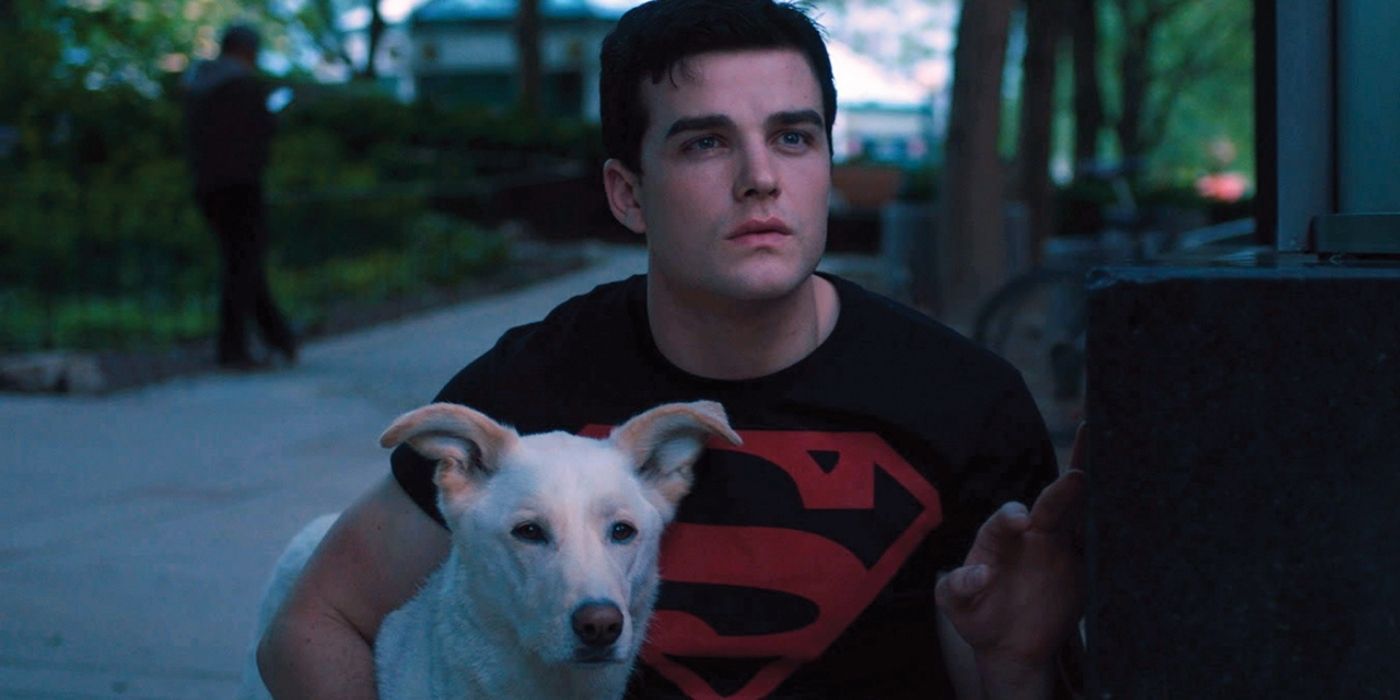 Superboy played by Joshua Orpin and Krypto