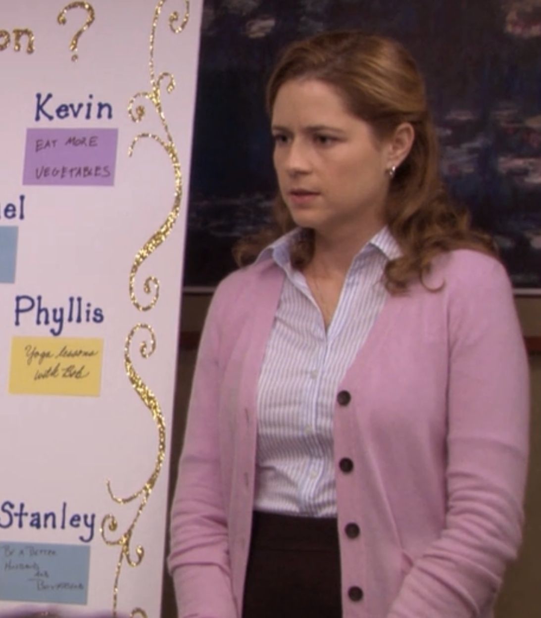 The Office - Pam's New Year's Resolution board 1093