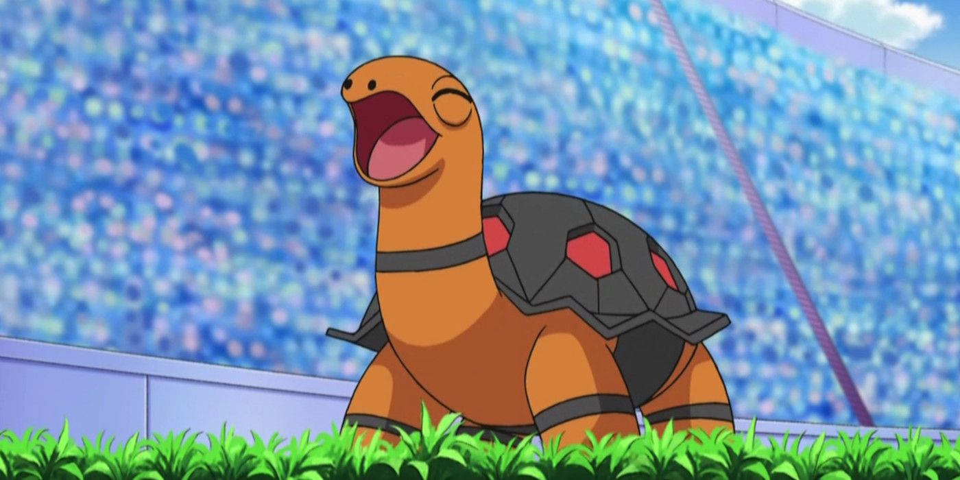 Torkoal on the battle field in the Pokémon Advanced Generations anime.