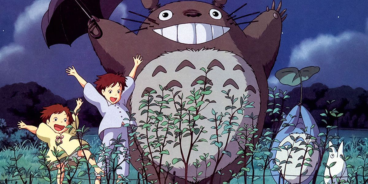 Totoro, Mei and Satsuki grow a tree in Studio Ghibli's My Neighbor Totoro