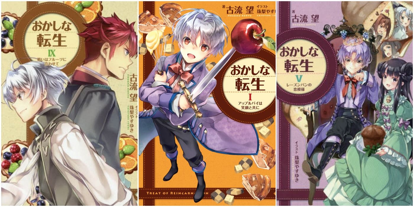 Una imagen dividida de las portadas de manga de Treat Of Reincarnation: The Advent Of The Almighty Pastry Chef