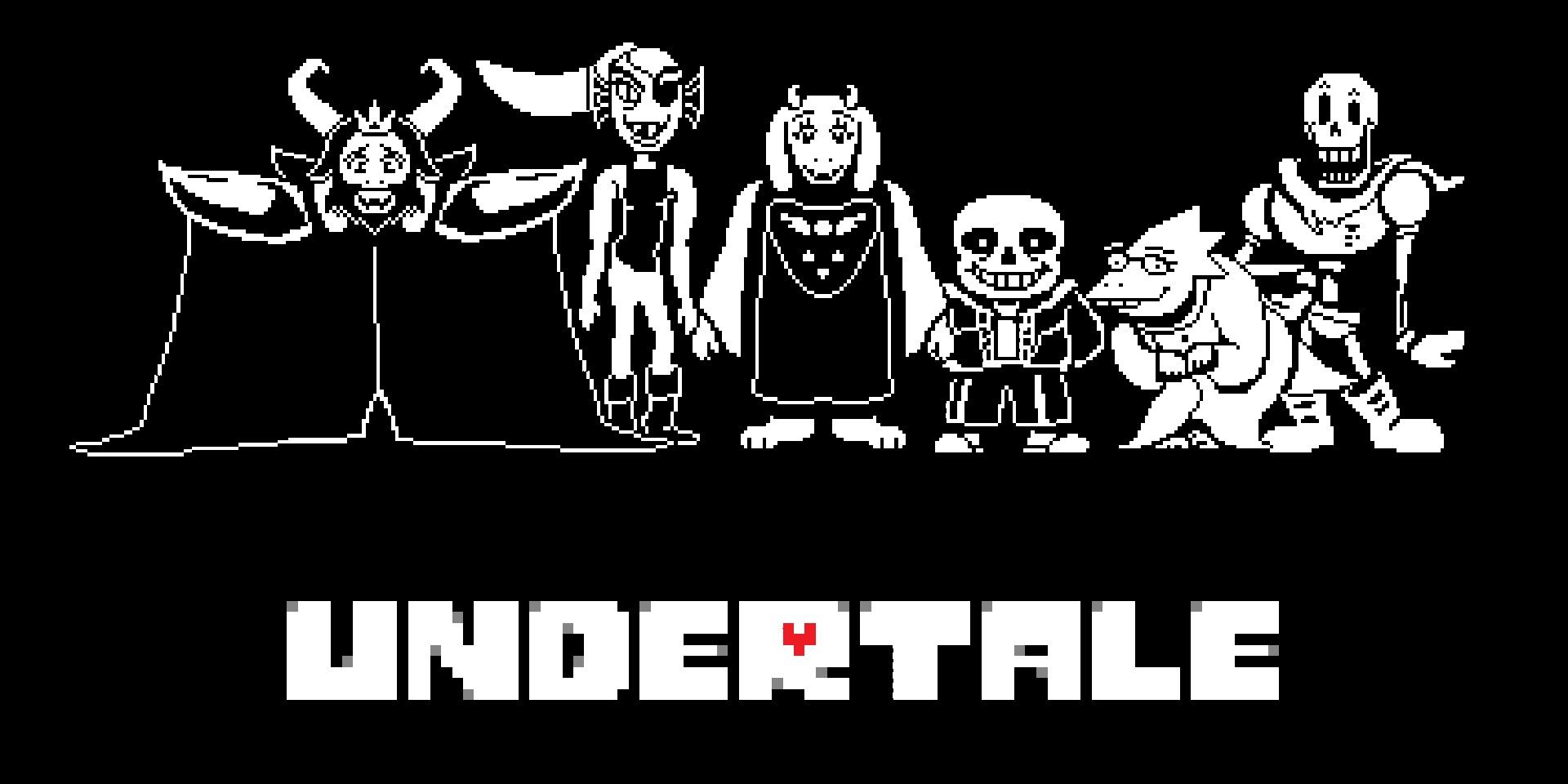Undertale Characters in a line