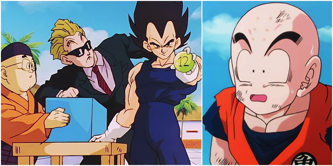 Vegeta Gets a Number for the World Tournament and Krillin Scared - Dragon Ball Z