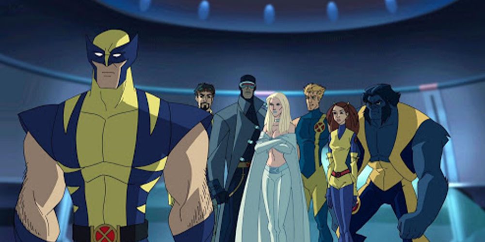 A scene from the animated series, Wolverine and the X-Men