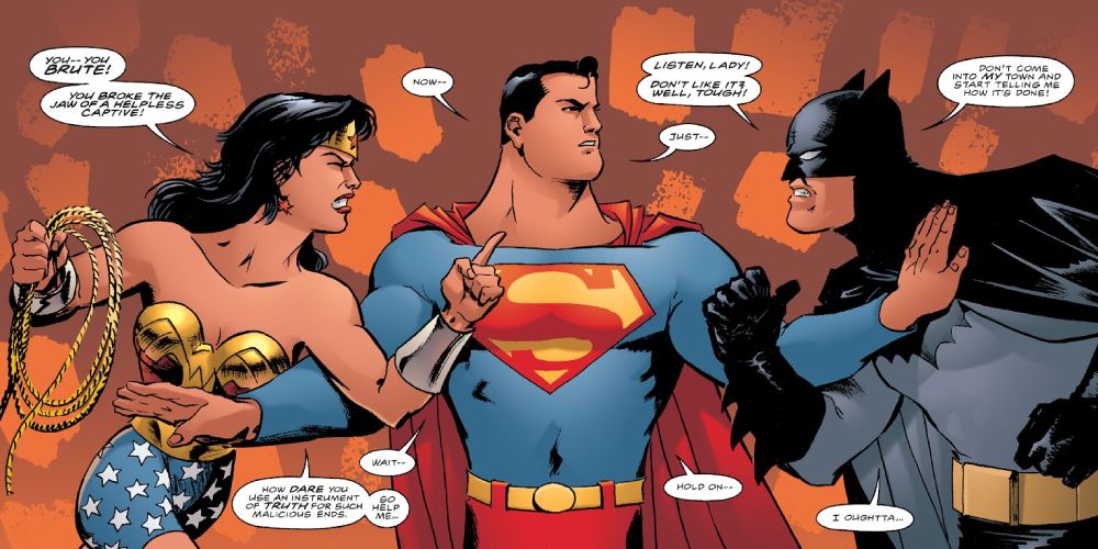 Wonder Woman doesn't like Batman's methods