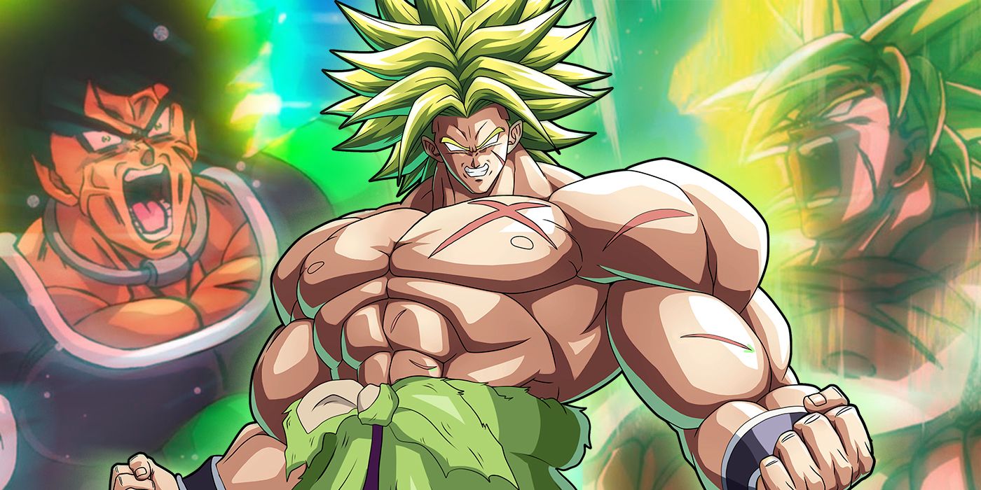 Broly from Dragon Ball in a few different forms