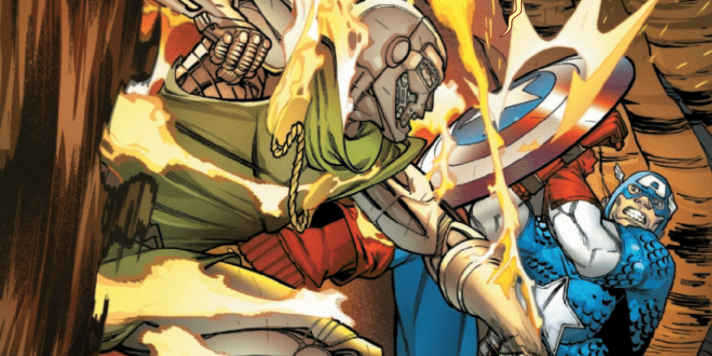 Doctoro Doom fighting Captain America