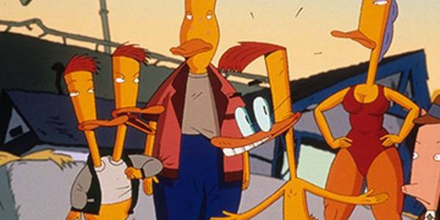 Duckman with his family in Duckman animated series