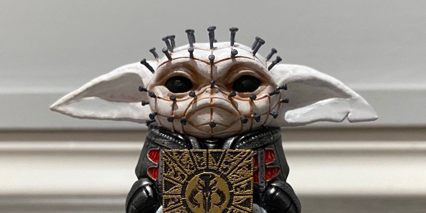 This Hellraiser-Themed Baby Yoda Statue Is Scary Cute