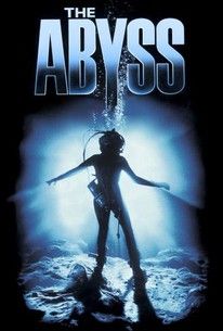 The Abyss movie poster shows a diver backlit in the ocean.