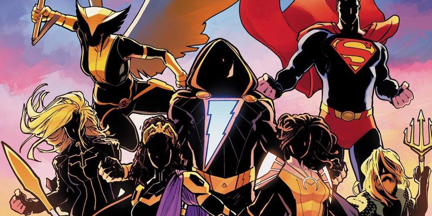Bendis' Justice League With Hawkgirl, Black Adam, Superman, And Aquaman in DC Comics