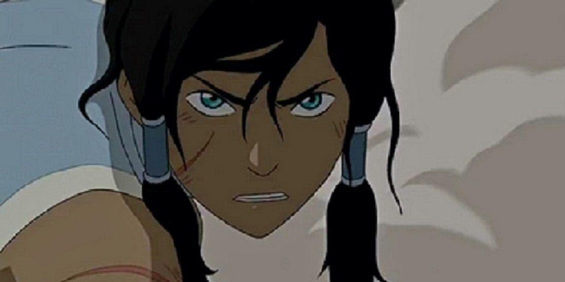 angry korra from the legend of korra