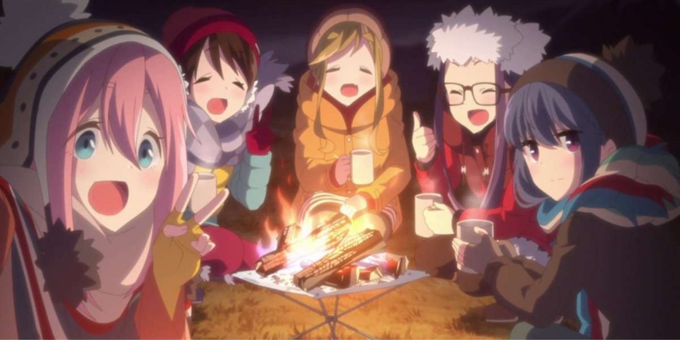 An image from Season 2 of Laid-Back Camp.