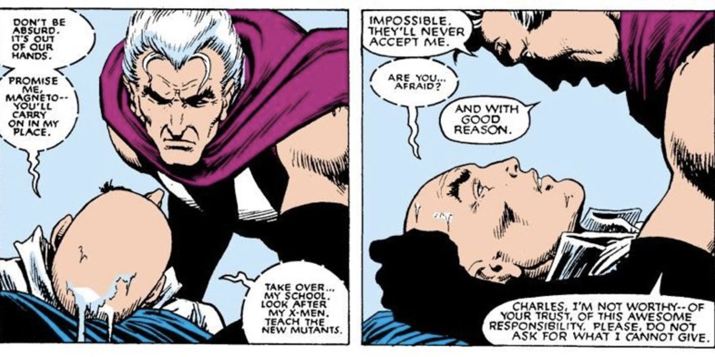 Professor And X Tells Magneto His Dying Wish