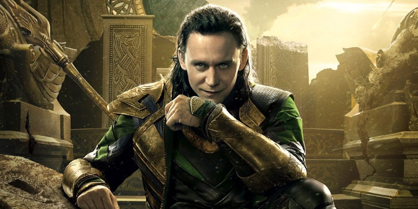 Loki looking sinister in a crumbled Asgard