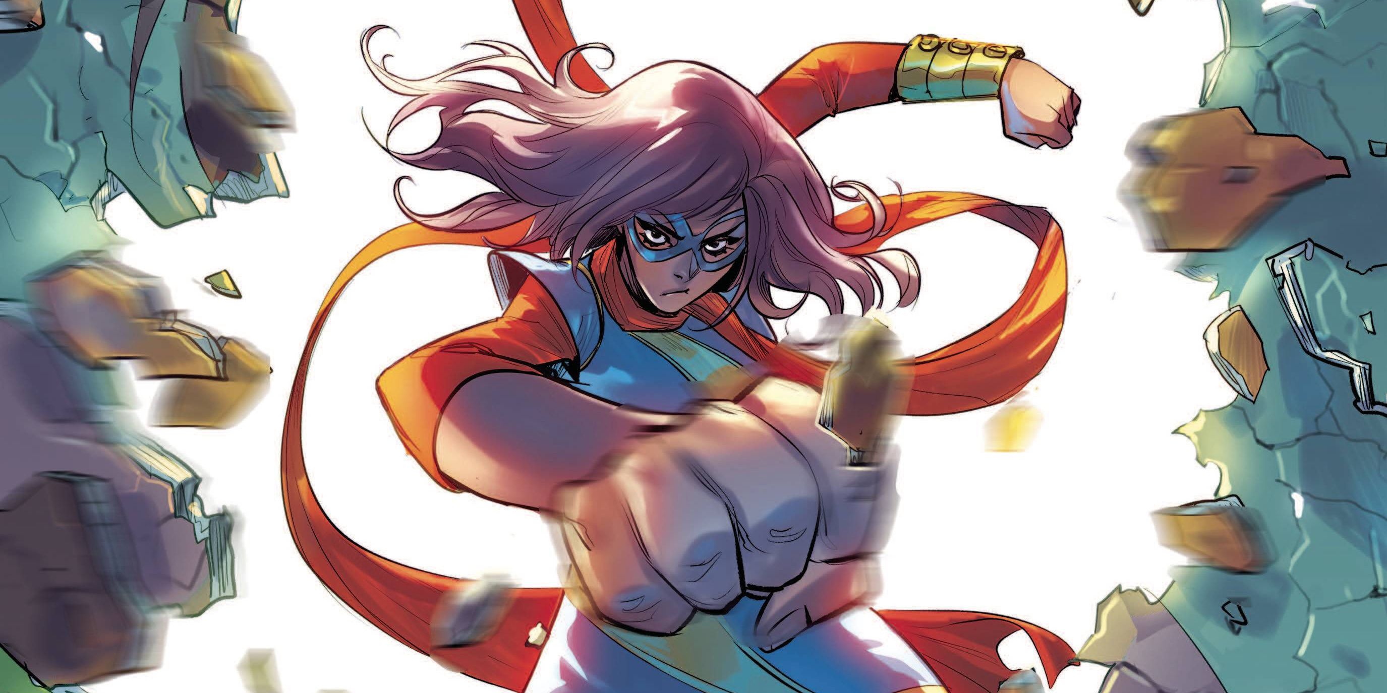 magnificent ms marvel punching rock