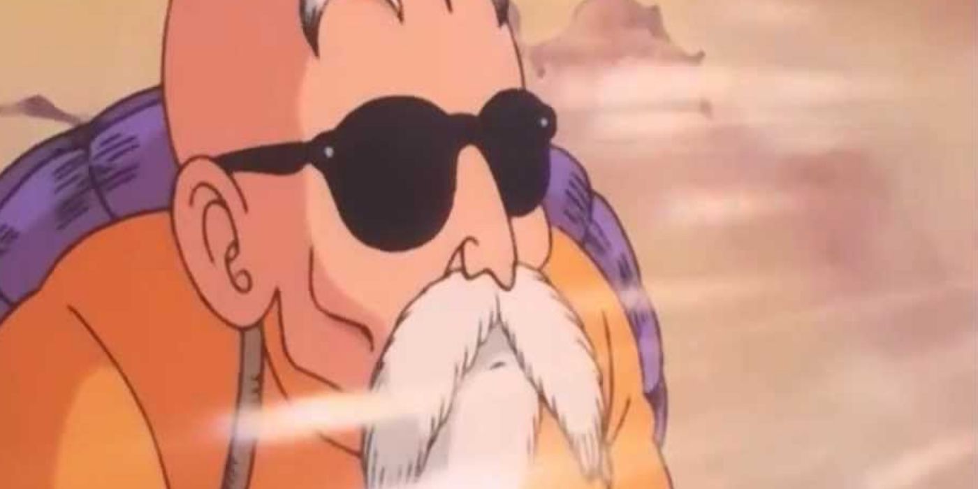 master roshi staring with sunglasses on