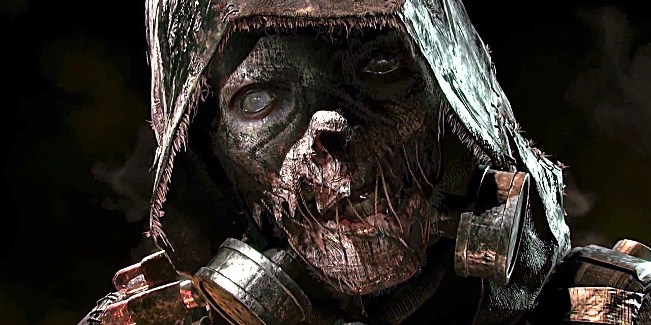 Scarecrow looking scary in Batman: Arkham Knight