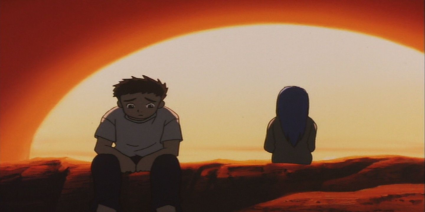 Anime Now and then, here and there sunset