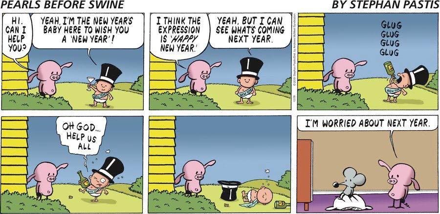 Pearls Before Swine's 2019 New Year's Strip Prophesied 2020