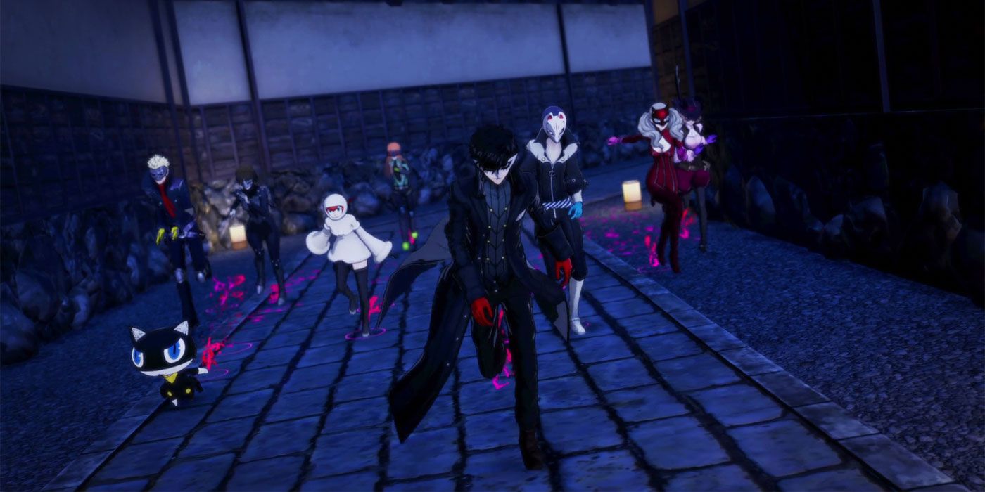 The Phantom Thieves chase a target in Persona 5 Strikers.