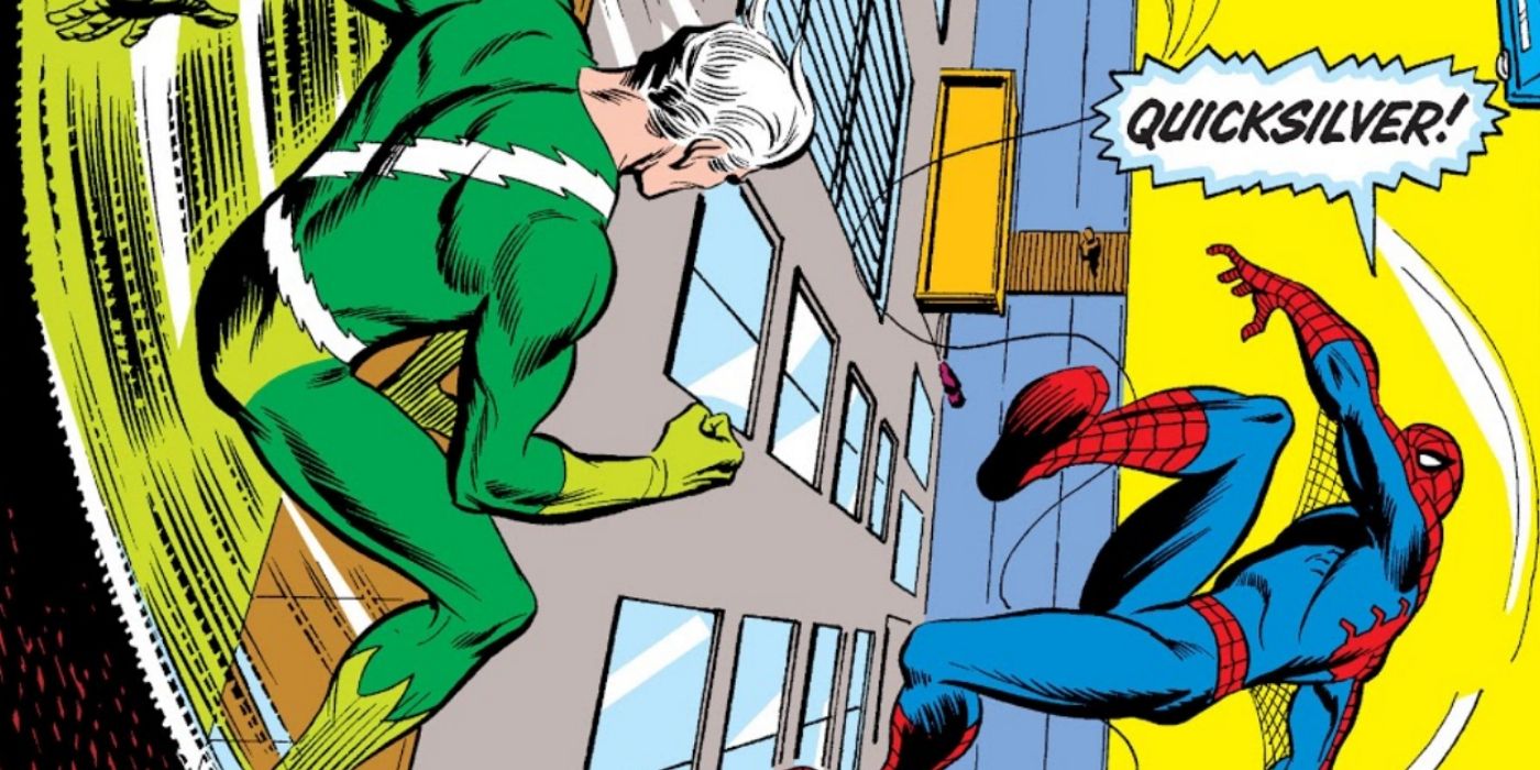 spider-man x quicksilver battle each other 