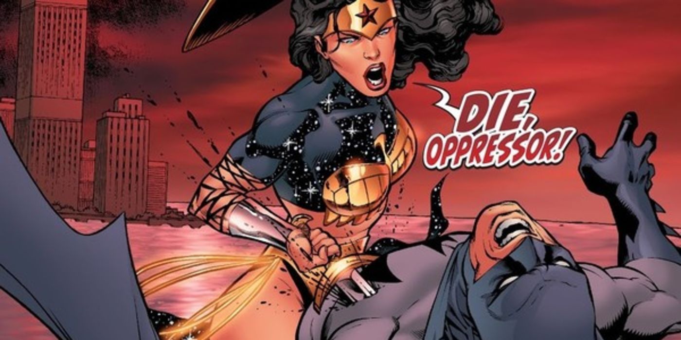 Wonder Woman Stabs Batman