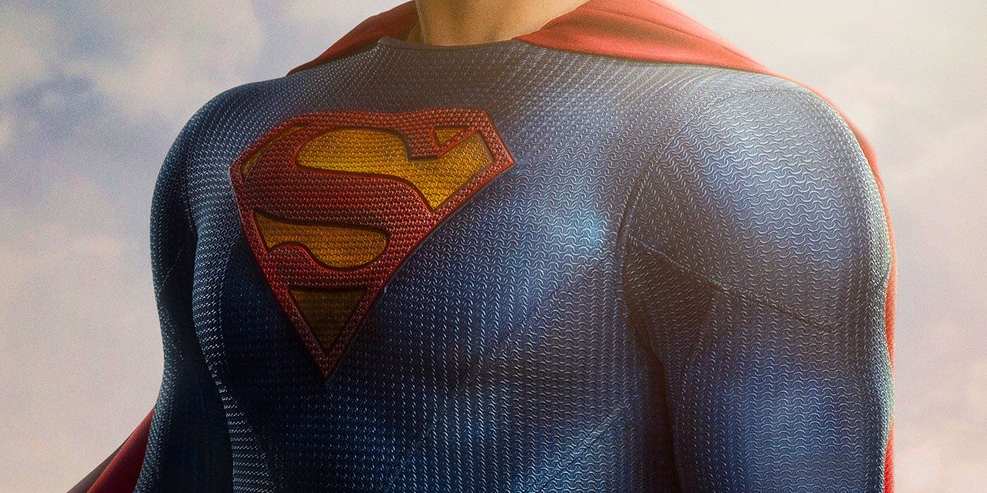 DC Comics' Superman's chest focused on his S symbol