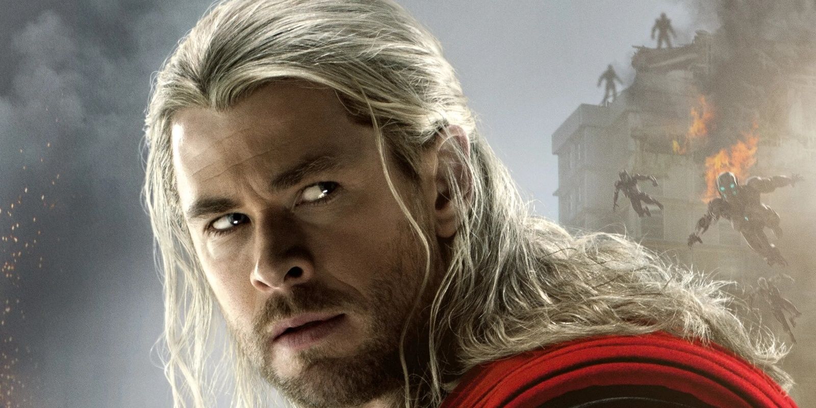 Thor staring off camera on the Age of Ultron poster.