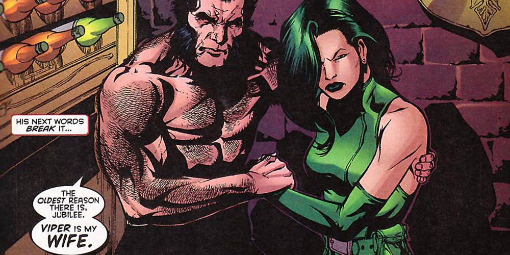 Viper and Wolverine are married in Wolverine #125, Marvel Comics.