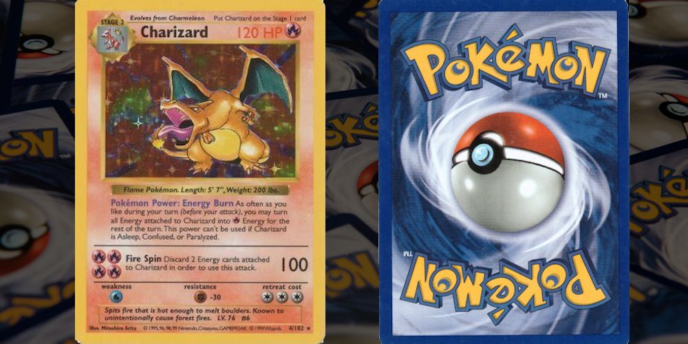 1st Edition Charizard Holo Pokemon TCG Front and Back