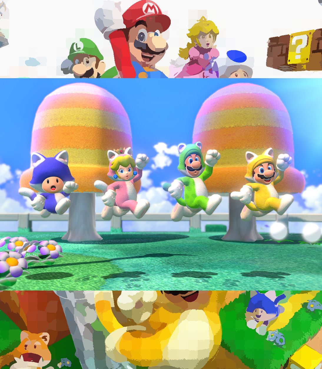 An official screenshot from Super Mario 3D World Switch