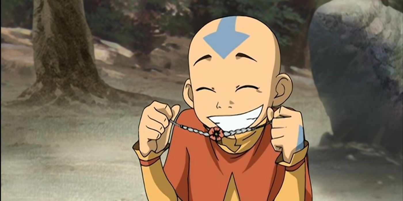 aang from avatar the last airbender makes a necklace