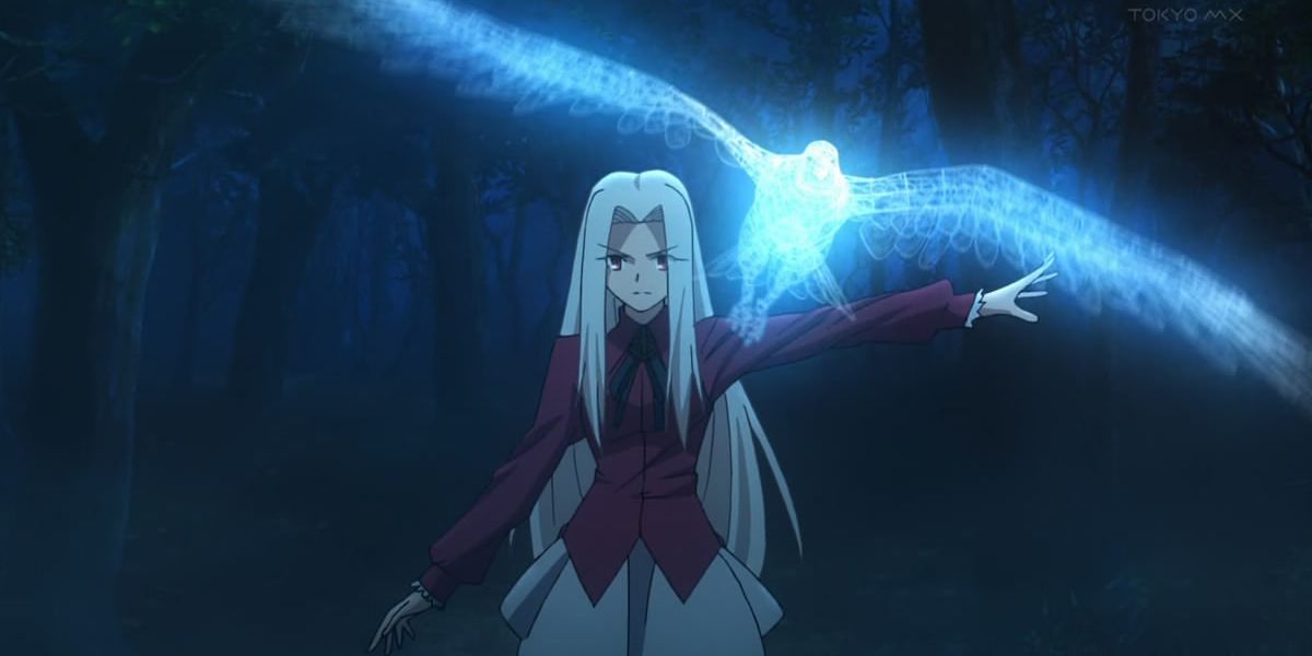 Irisviel von Einzbern using her magic in Fate/zero