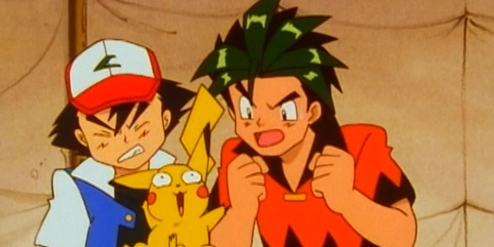 Ash, Pikachu, and AJ in Pokémon.
